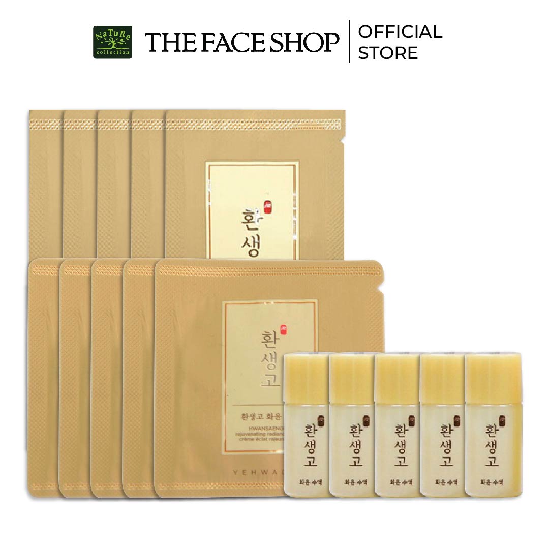 Combo 15 kem dưỡng làm sáng trắng da+sữa dưỡng da chống lão hóa+tinh chất làm sáng da thefaceshop 1.5mlx15