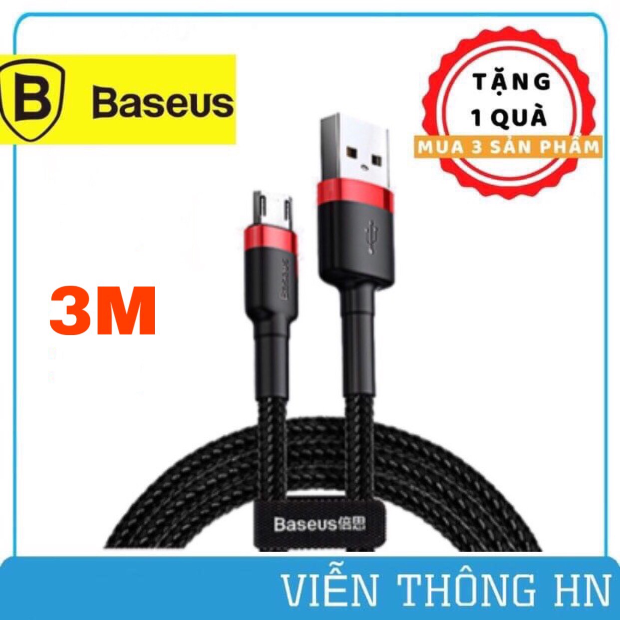 Cáp sạc baseus cafule micro usb cho sam sung oppo - dây sạc bọc dù chống gập đứt siêu bền