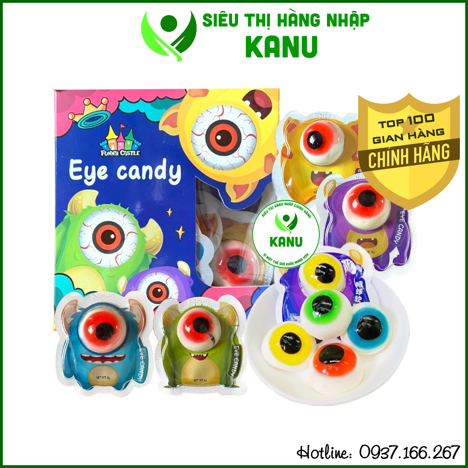 Kẹo dẻo con mắt Eye Candy Funny Castle HongKong