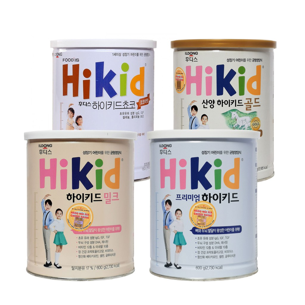 Sữa Bột Ildong Hikid Hàn Quốc Đủ Vị - Hộp 600G 700G