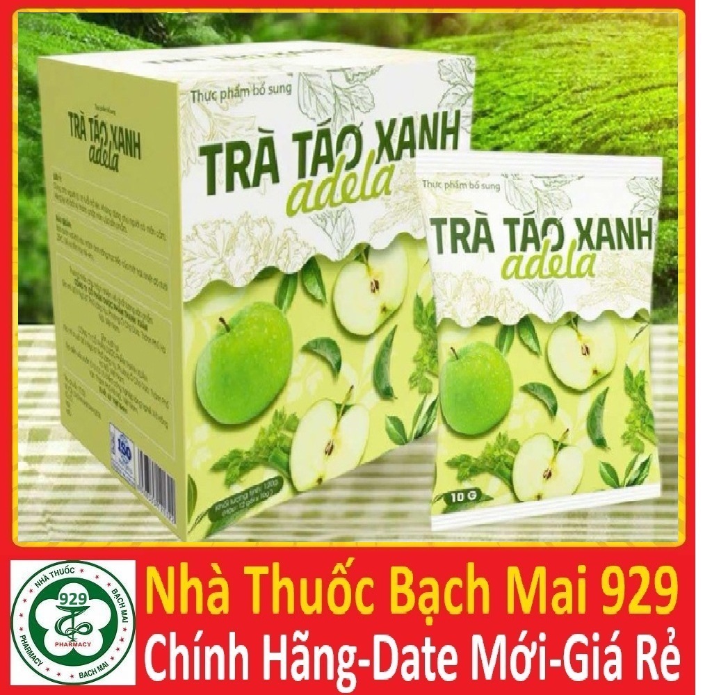 [HỘP 12 GÓI] trà táo xanh thảo mộc adela kelly detox thải mỡ giảm cân định hình eo