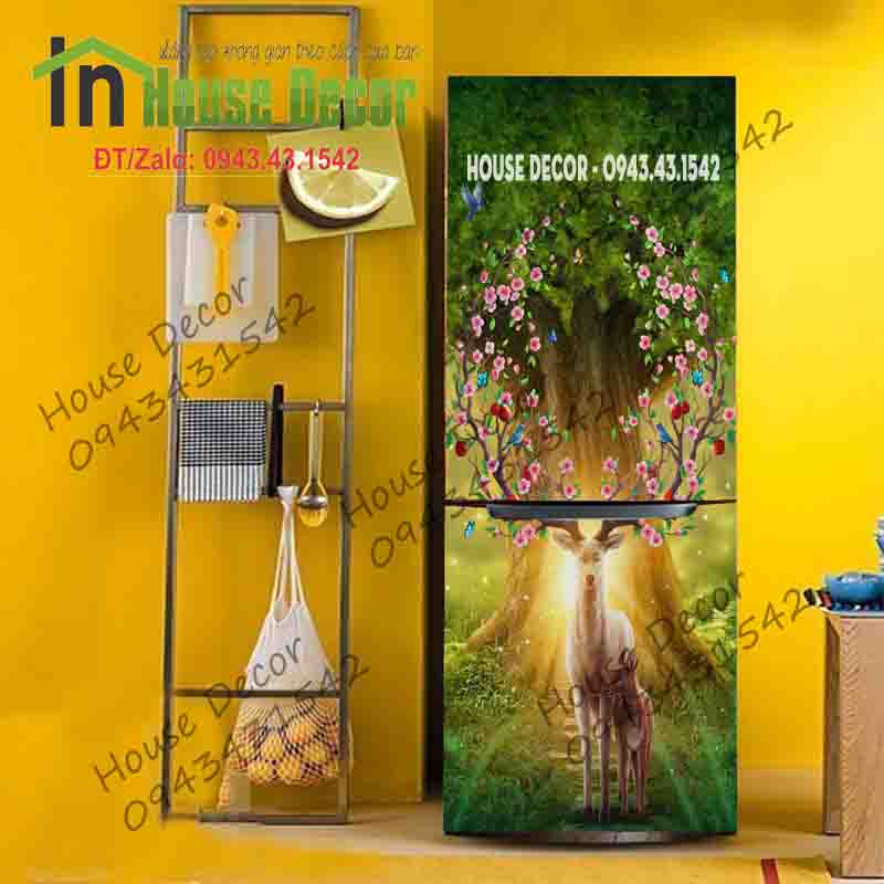 Giấy dán tủ lạnh 3D  Tranh dán tủ lạnh Thác nước spa - Decal dán tủ lạnh máy giặt kệ tường tủ quần áo, decal dán, giấy dán, trang trí nội thất, giấy dán nội thất, trang trí nhà cửa