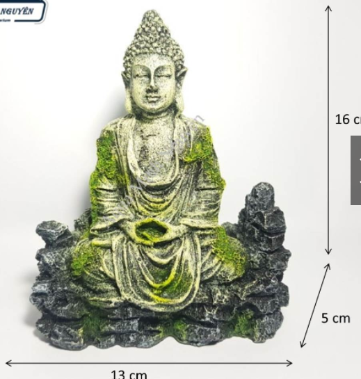 Mô hình tượng phật trang trí tiểu cảnh, terrarium, bể thuỷ sinh, non bộ, bán cạn size 14x7x17,5