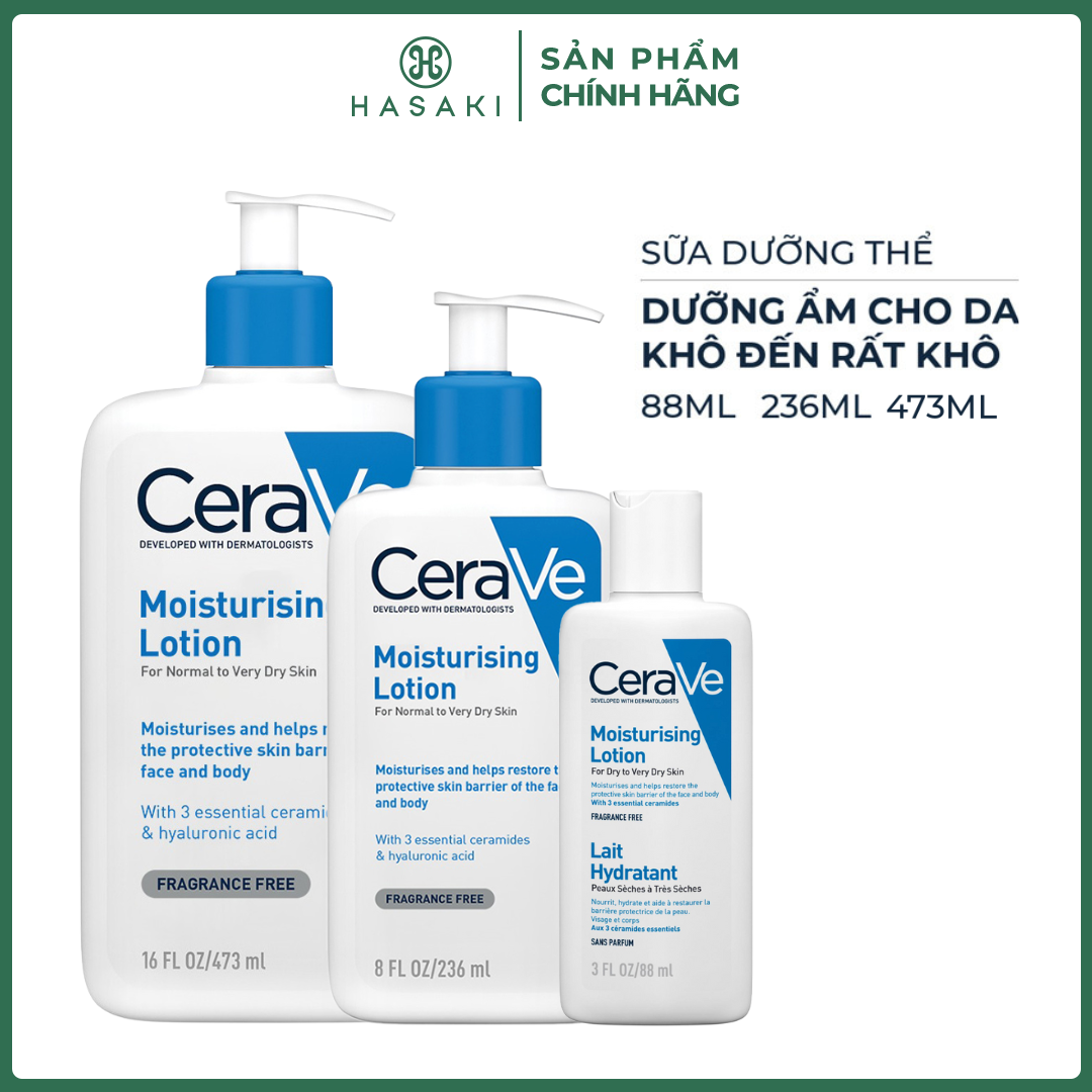 Sữa Dưỡng Thể CeraVe Cho Da Thường Đến Khô Moisturising Lotion Hasaki Sản Phẩm Chính Hãng