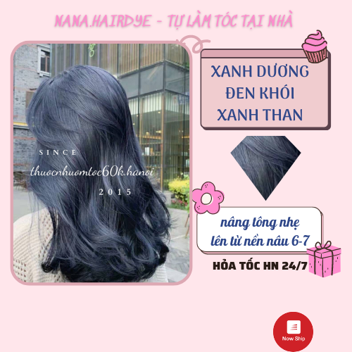Thuốc nhuộm tóc màu Xanh Than, Xanh Dương Đen Khói, Xanh Đen, Xanh Dương Đen