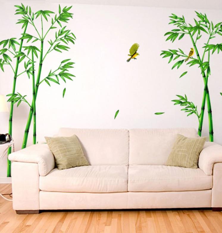 Decal dán tường Cây tre- C11-flowerdecal-Scenedecal