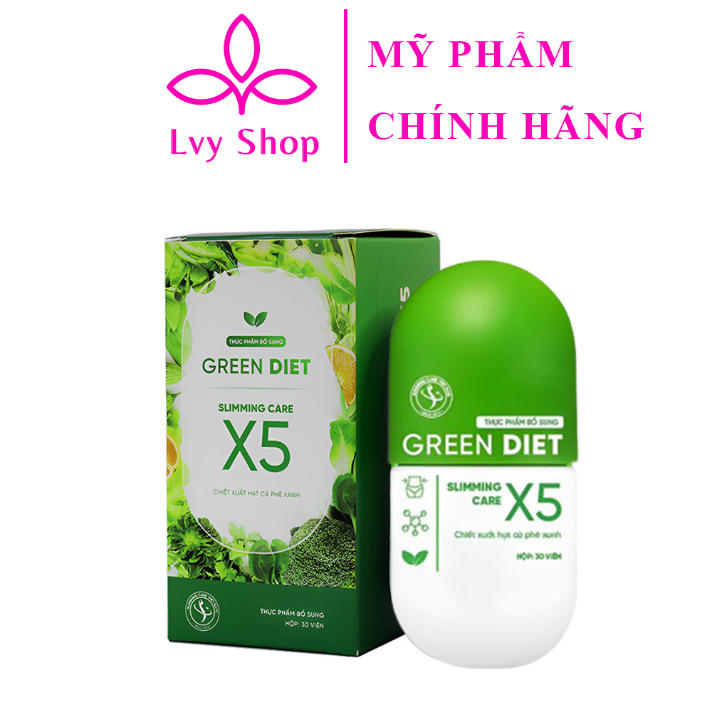 Giảm cân Slimming Care X5 Green Diet 30 viên chính hãng Lvy Shop giúp giảm mỡ bụng giảm cân nhanh cấp tốc