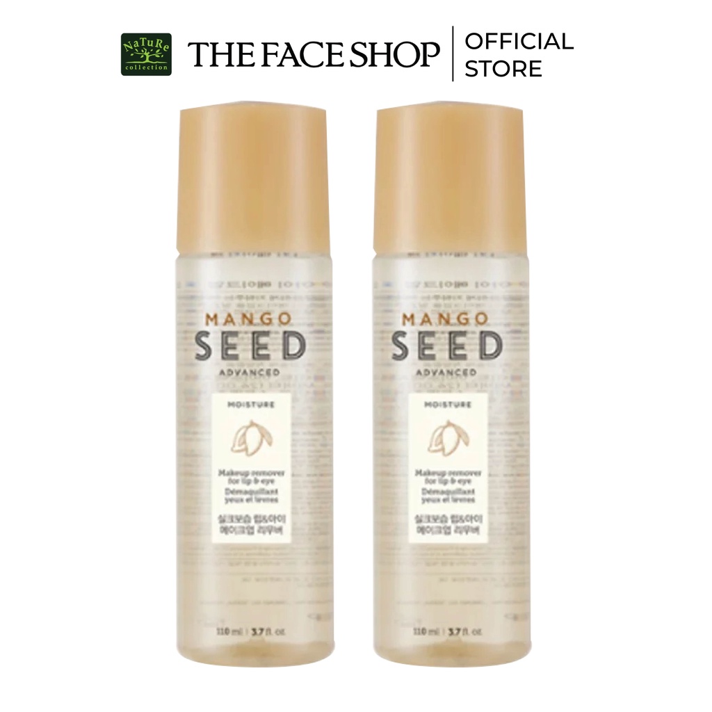 Combo 2 Nước Tẩy Trang Mắt Môi Thefaceshop Mango Seed Makeup Remover For Lip&Eye 110Mlx2