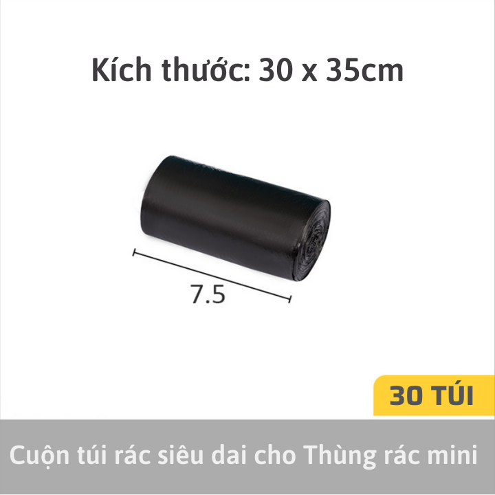 [HCM]Cuộn Túi Đựng Rác Mini Siêu Dai Cho Thùng Rác Mini Văn Phòng Để Bàn Nhà Bếp