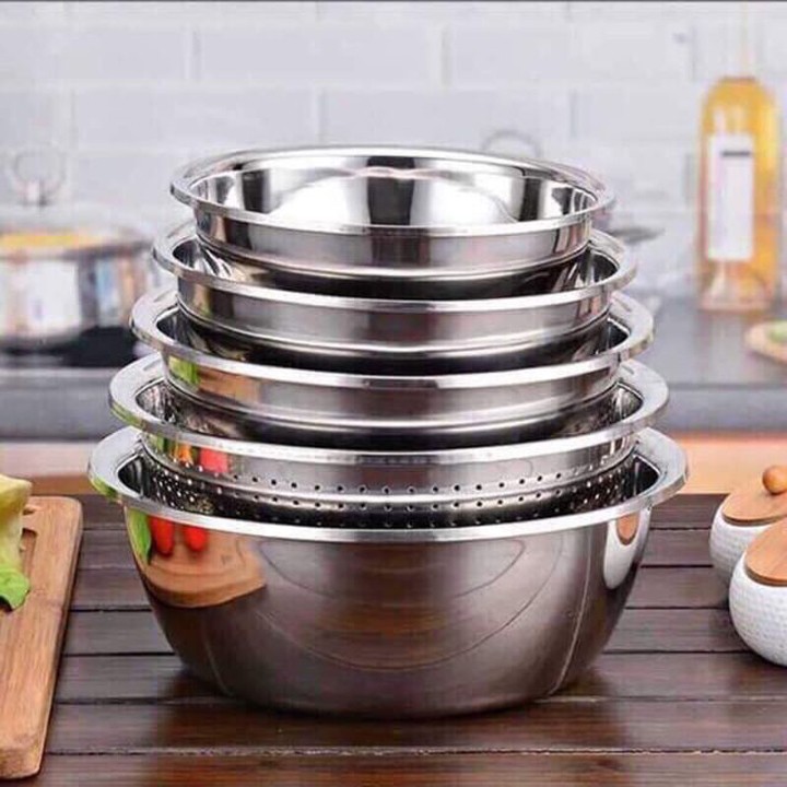 Rổ thau inox - bộ 5 - 3010193