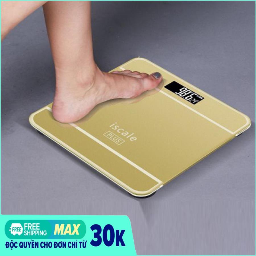 Cân điện tử sức khỏe/cân điện tử 100kg kính cường lực ISCALE,Cân điện tử thông minh siêu mỏng Iscale - Bảo hành uy tín 1 đổi 1 MIỄN PHÍ 7 Ngày