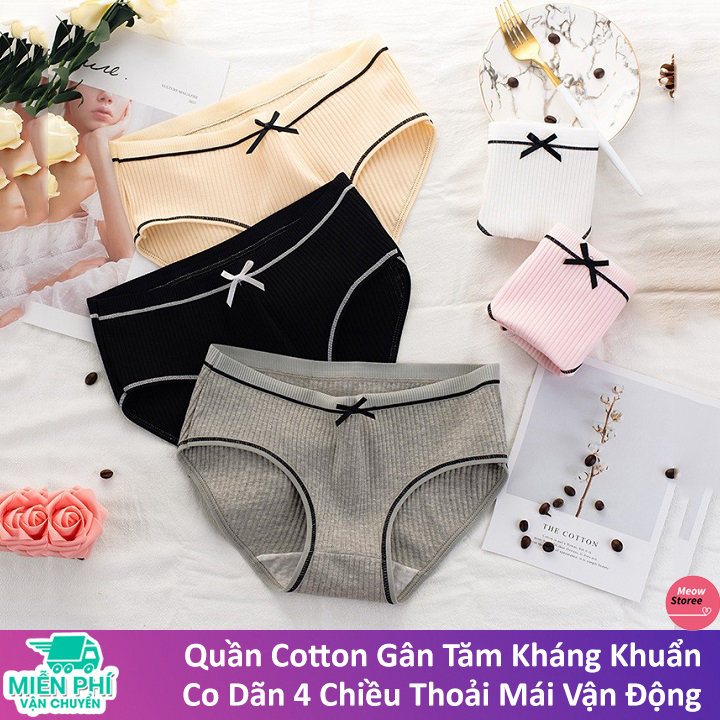 Quần Lót Nữ Cotton Cạp Nơ Kiểu Dáng Đơn Giản Dễ Thương