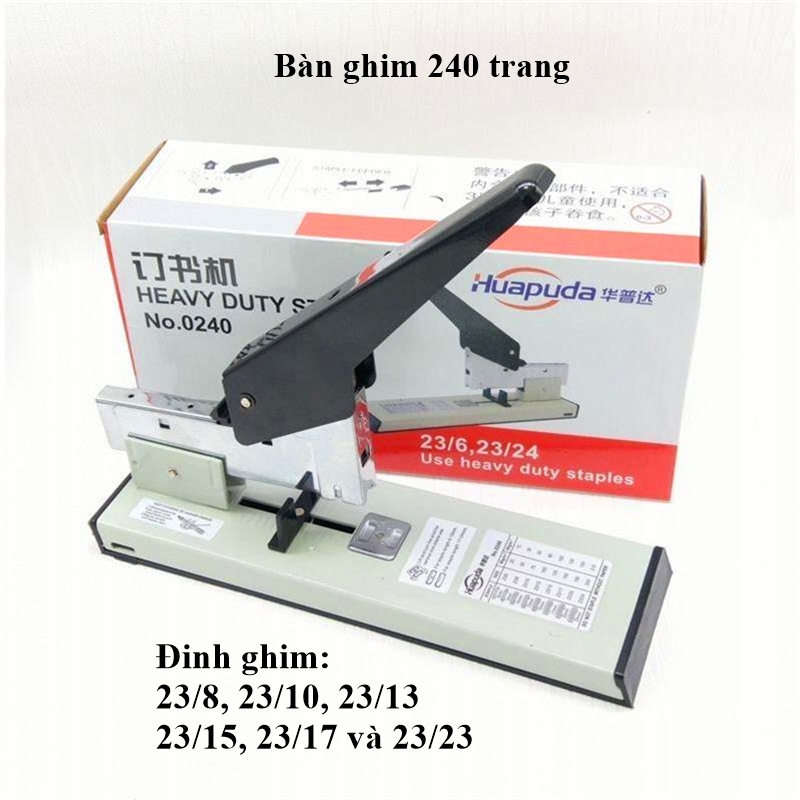 Dập ghim loại lớn 240 tờ , dụng cụ văn phòng phẩm chuyên dụng DG 9001