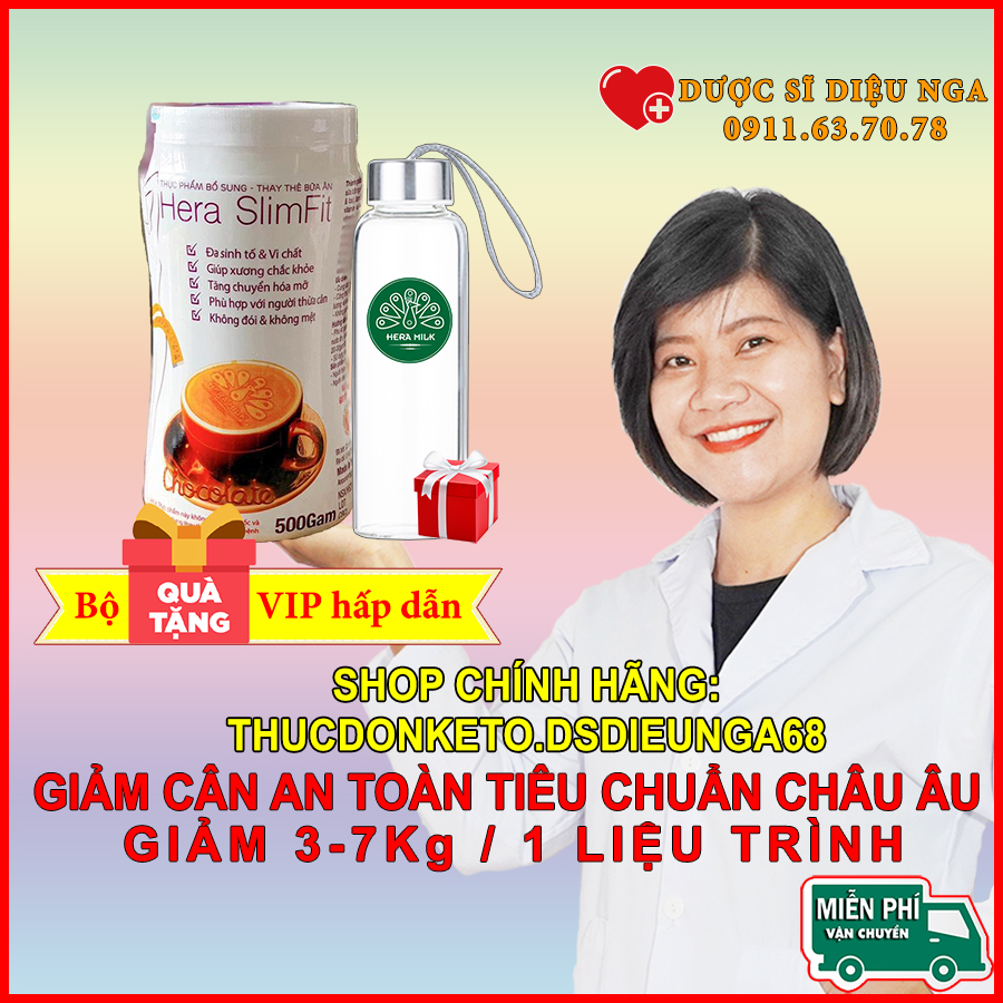 Sữa giảm cân Hera Slimfit 500g - Giảm cân nhanh, giảm cân tại nhà, giảm cân an toàn