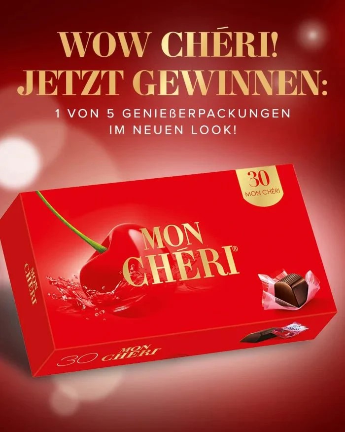 Socola nhân rượu cherry Mon Cheri Liquor Chocolate của Ferrero Đức hộp nơ 283gr và hộp 310gr