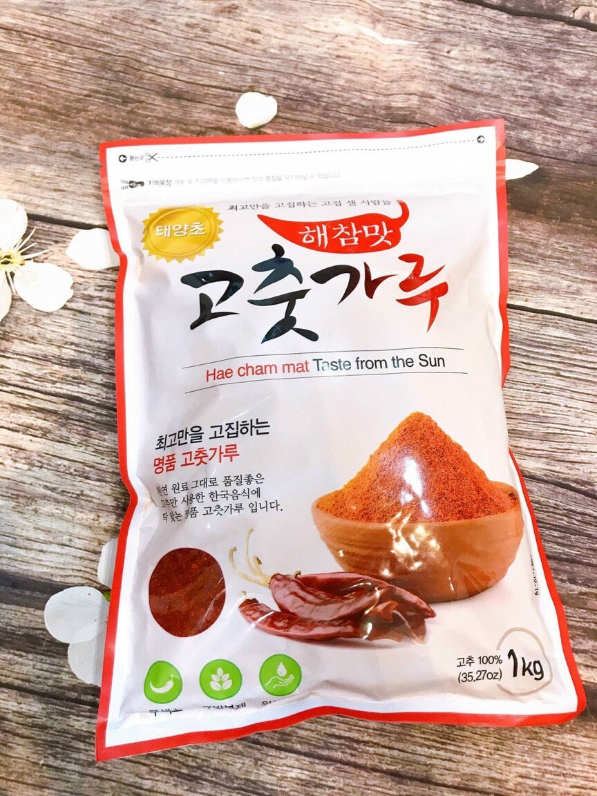 Ớt bột vảy hàn quốc haecham mat làm kim chi 1kg