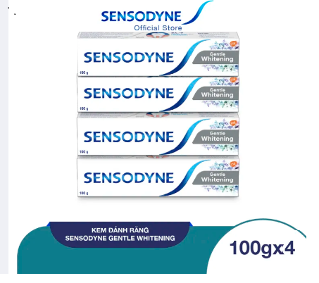 Combo 4 Kem đánh răng giảm ê buốt trắng tự nhiên Sensodyne Whitenning 100g