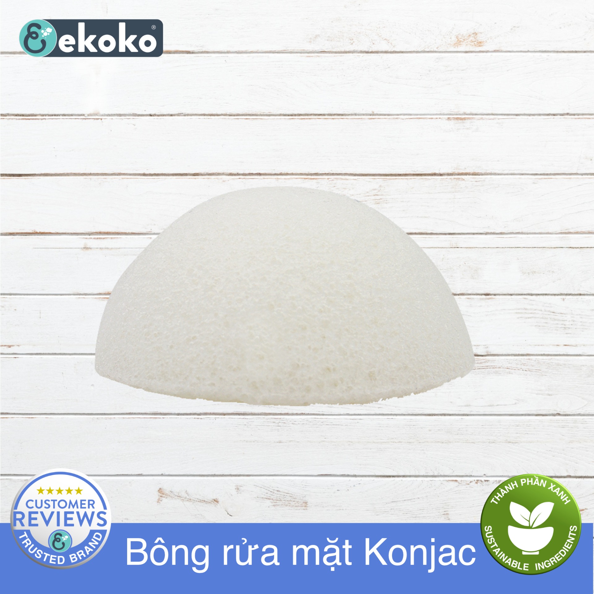 Bông rửa mặt Konjac Tinh khiết