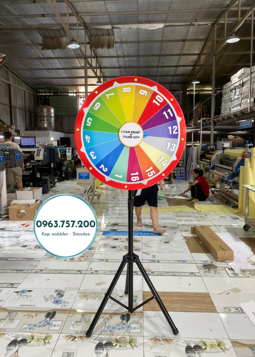 Vòng quay trúng thưởng D=80cm &60cm , mũi tên LOGO, hỗ trợ thiết kế, Vòng quay may mắn, sử dụng trong các chương trình khai chương, tạo hiệu ứng thu hút khách hàng