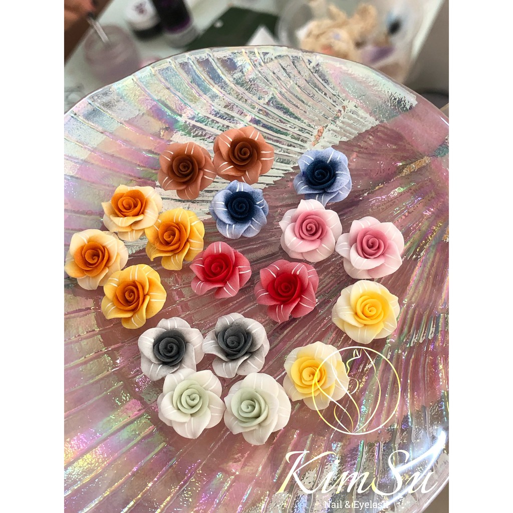 Phụ kiện nail- hoa bột- hồng vẽ