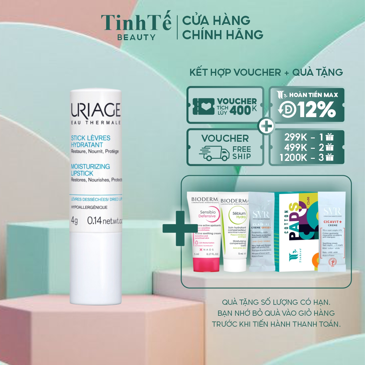 Son dưỡng môi uriage stick lèvres hydratant 4g