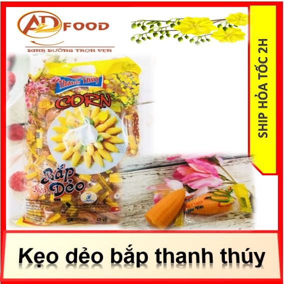 kẹo bắp dẻo màu cam gói 200gr
