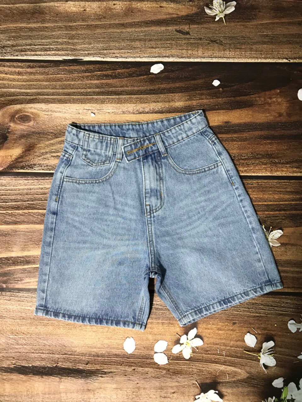 Quần short ngố jean nữ - quần short lửng jean nữ cao cấp thời trang soon90 q994