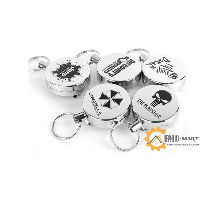 [FreeshipMAX] Móc khóa dây rút kim loại