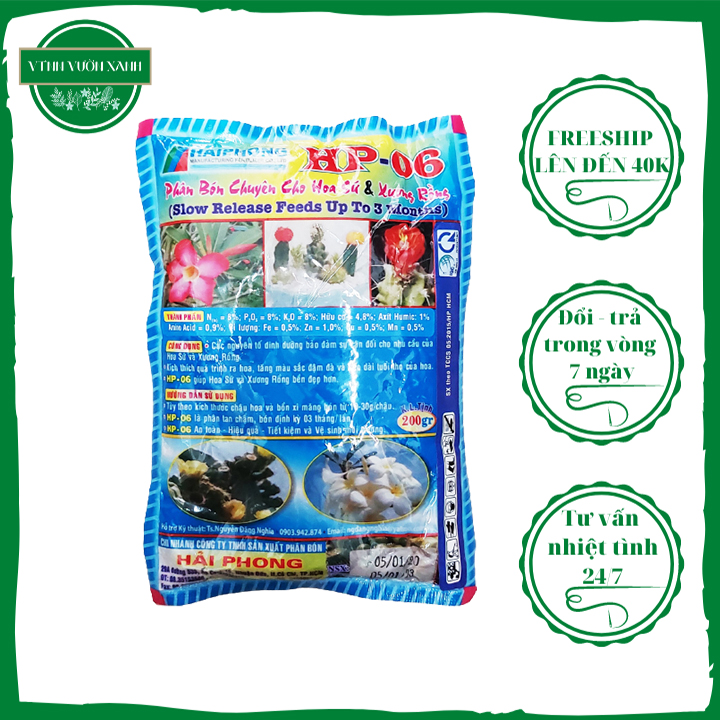 Phân bón trồng sen đá, xương rồng, hoa sứ kiểng Hải Phong 200g
