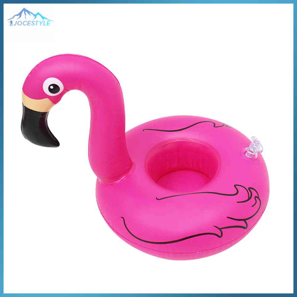 Còi hồng hạc mini, giá để cốc đồ uống bơm hơi hình ngựa coaster, nổi trên mặt nước