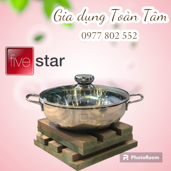 Nồi Chảo Lẩu Inox Fivestar 3 Đáy Từ Size 24CM, 26CM, 28CM, 32CM