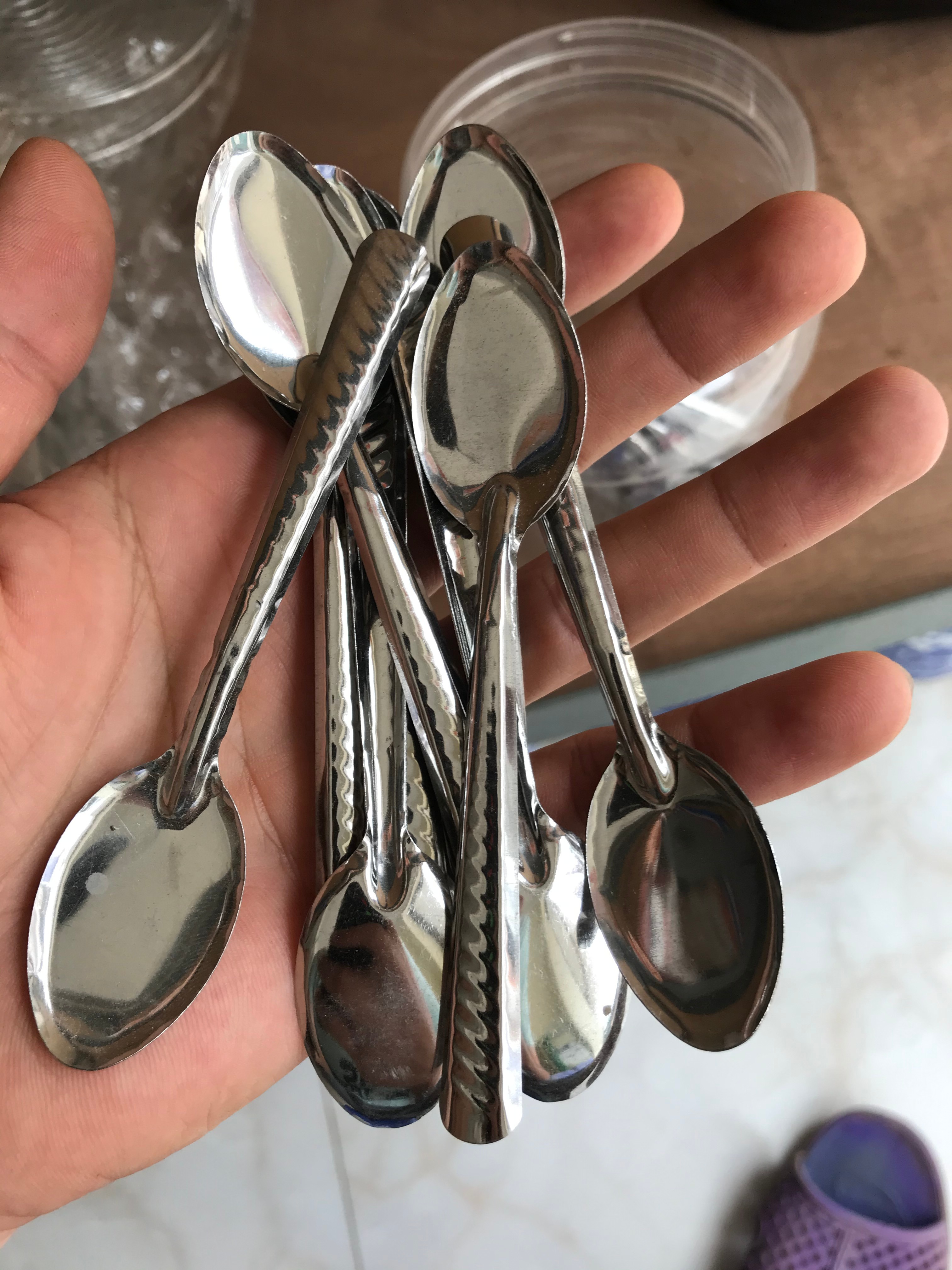 10 thìa inox nhỏ