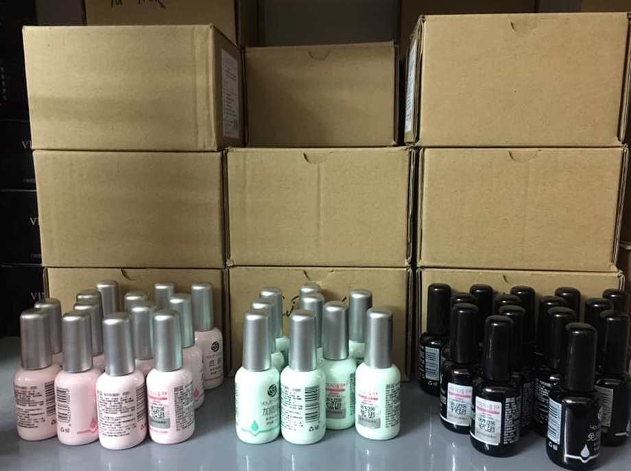 Sơn liên kết, top bóng, cứng móng và combo 3 chai hoa hồng dùng chăm sóc trang trí móng nailart