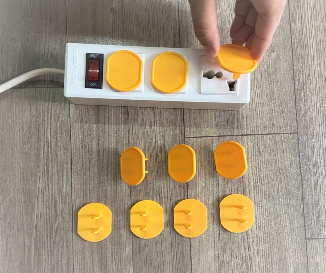 Combo 10 Nút Bịt Ổ Điện Tròn Lớn Đường Kính 3CM Bảo Vệ An Toàn Cho Bé