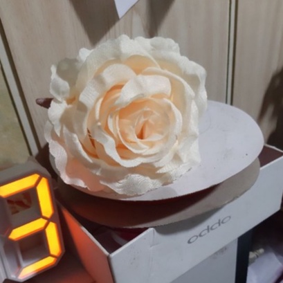 Combo 10 đầu bông hồng vải lụa cai cấp đường kính hoa 10cm