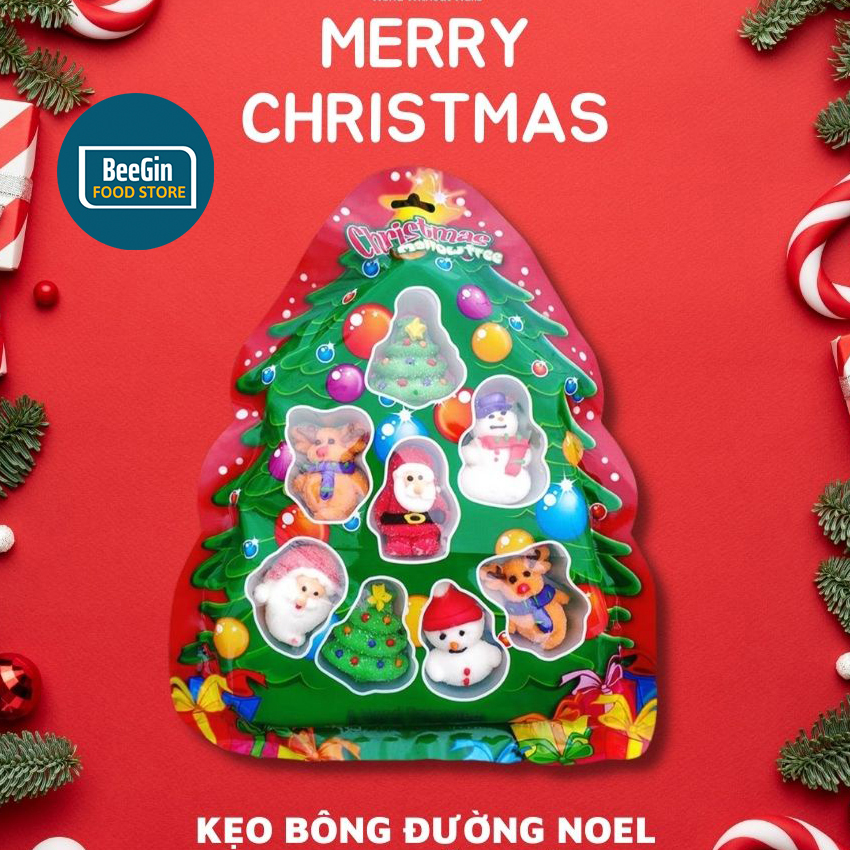 Kẹo dẻo bông đường hình giáng sinh 88g k42 - beegin food