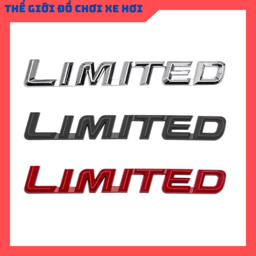 Sticker KIm Loại  dán trang trí xe hơi hình chữ Limited