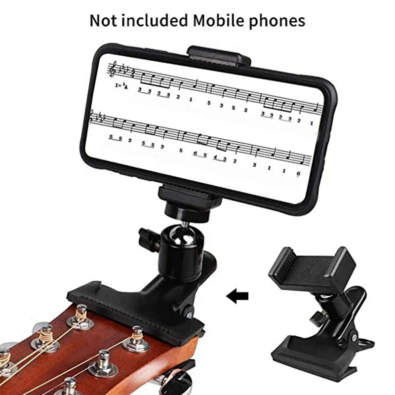 Guitar điện thoại chủ xoay tấm âm nhạc đứng Guitar sống video điện thoại chủ nhạc cụ phụ kiện