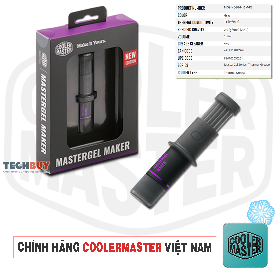 [CHÍNH HÃNG] Keo tản nhiệt Cooler Master MASTERGEL MAKER New Edition