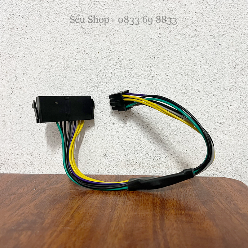 Cáp nguồn chuyển đổi atx 24pin sang bo mạch chủ 8pin dell 3020, 7020, 9020, t1700, 3670, 3650 server