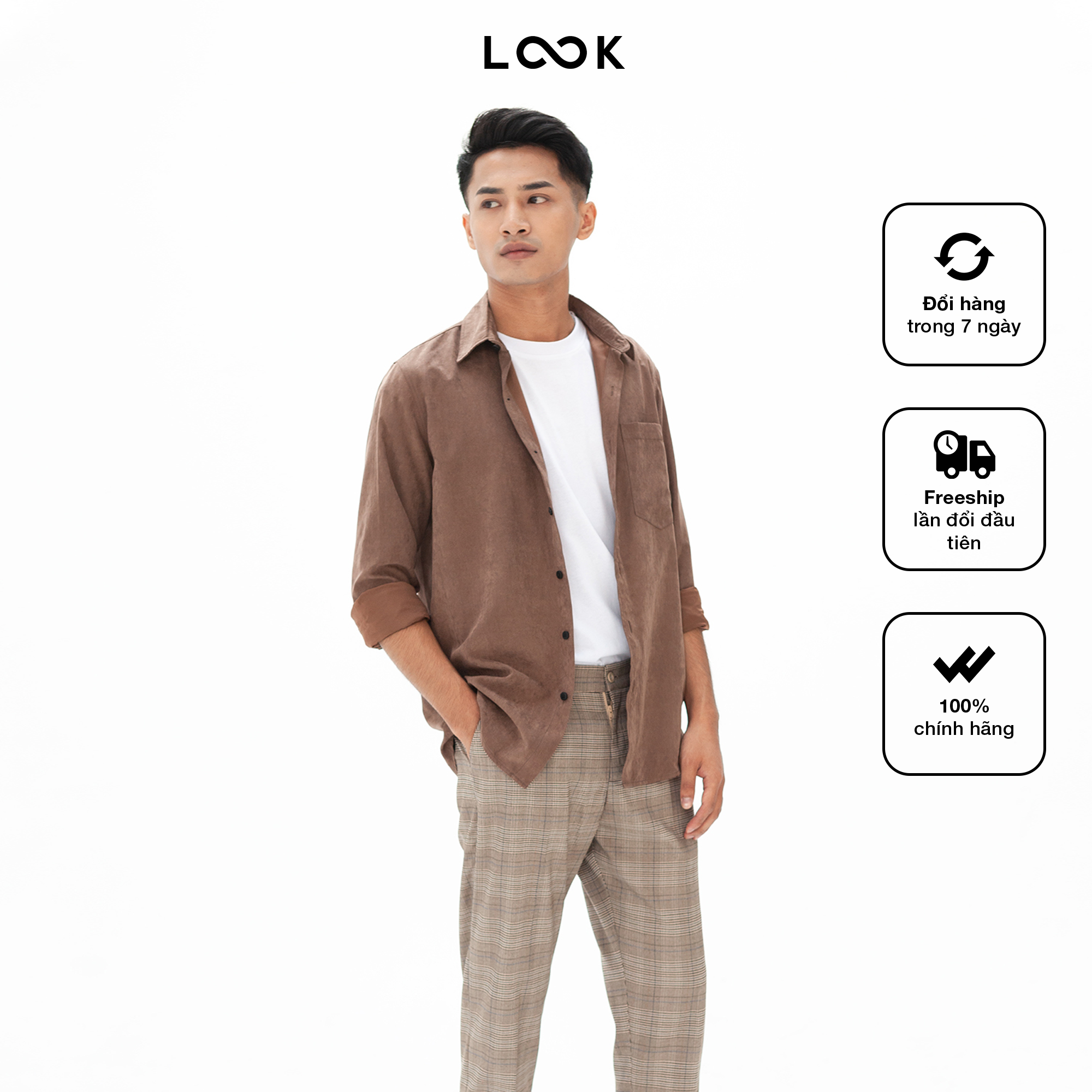 Áo sơ mi dài tay look elevis shirt