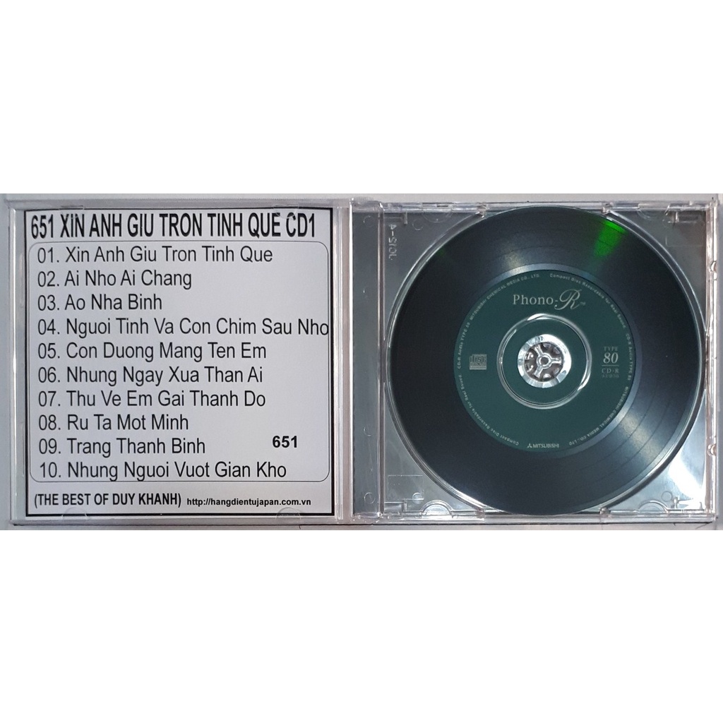 Bộ 4 cd ca sĩ duy khánh