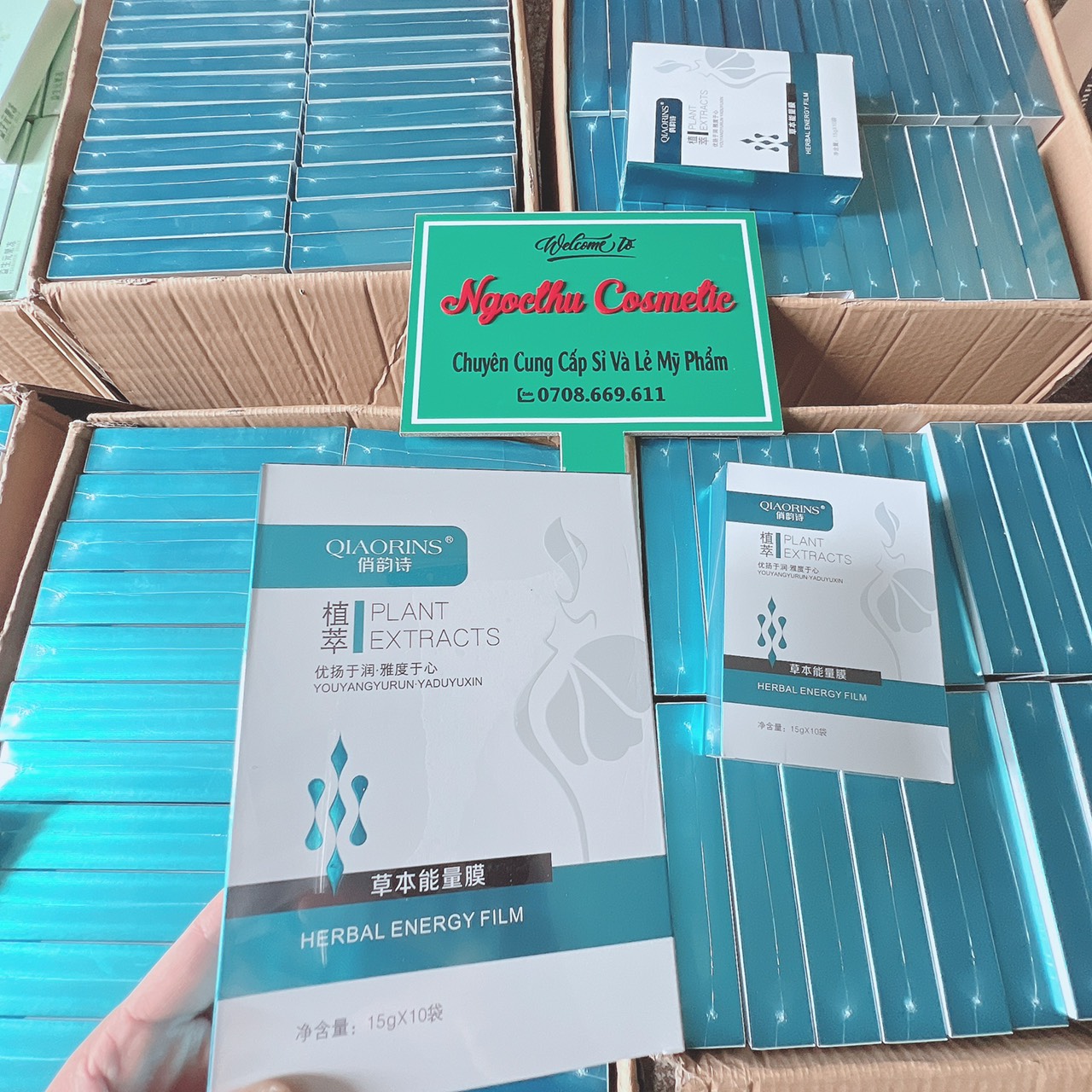 Miếng dán tan mỡ bụng qiaorins plant extracts hộp 10 miếng.