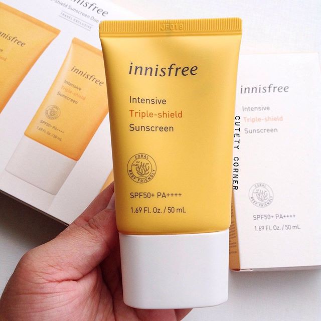 Kem Chống Nắng Chống Trôi, Điều Chỉnh Tông Da Innisfree Intensive Triple-Shield Sunscreen SPF 50+/PA++++ 50ml Hàn Quốc Bảo Vệ Tuyệt Đối An Toàn Làn Da Của Bạn