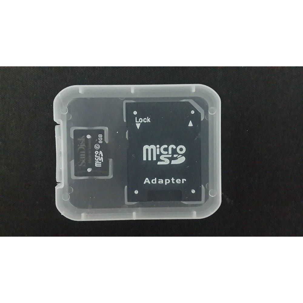 Hộp đựng thẻ nhớ trong suốt chứa thẻ sd và microsd