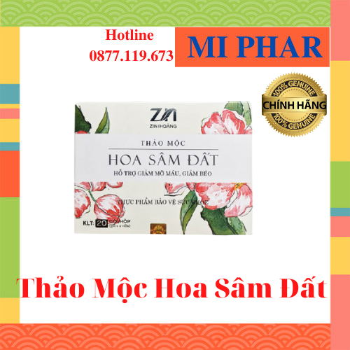 Trà giảm cân Hoa Sâm Đất Z n mẫu mới date mới – Hỗ trợ giảm mỡ máu giảm béo phì- MI002