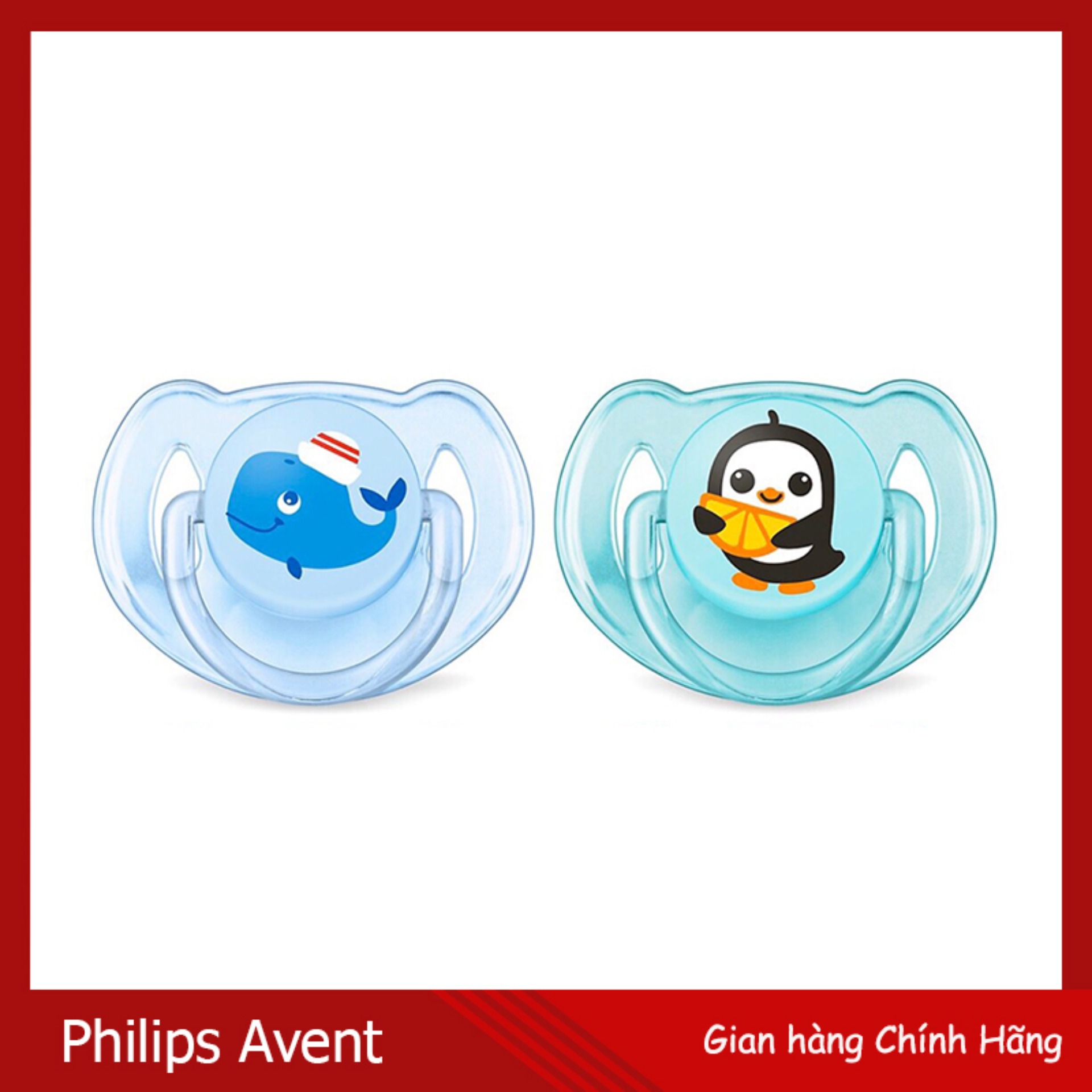 Hộp 2 Ty Giả Avent Free BPA Silicone Không Biến Dạng Ngã Màu Trên 6m(Hãng Phân Phối Chính Thức)
