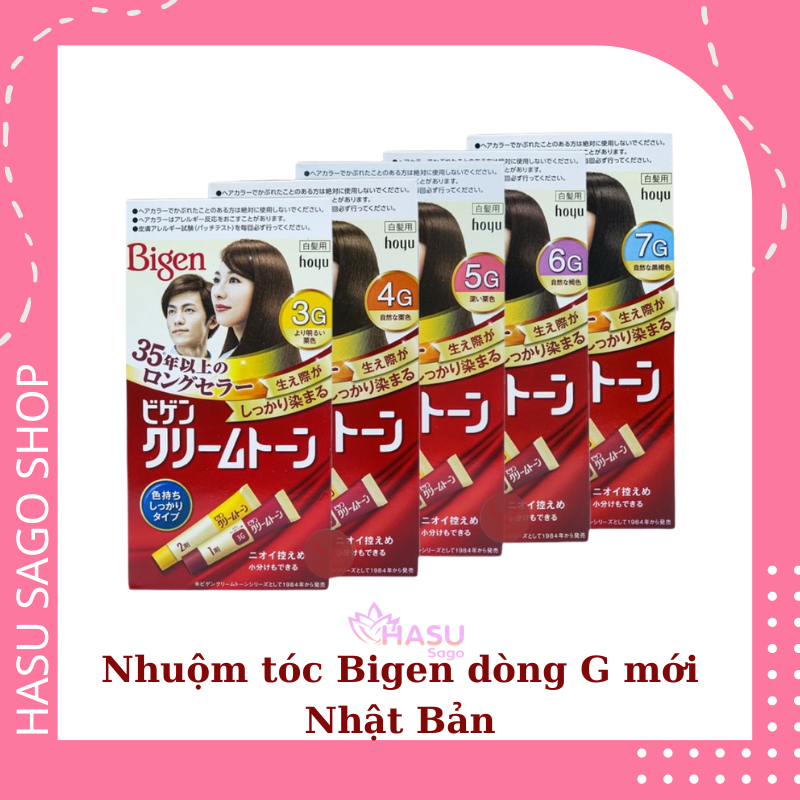 Nhuộm tóc bigen phủ bạc dòng g mới thảo mộc nhật bản - 40g