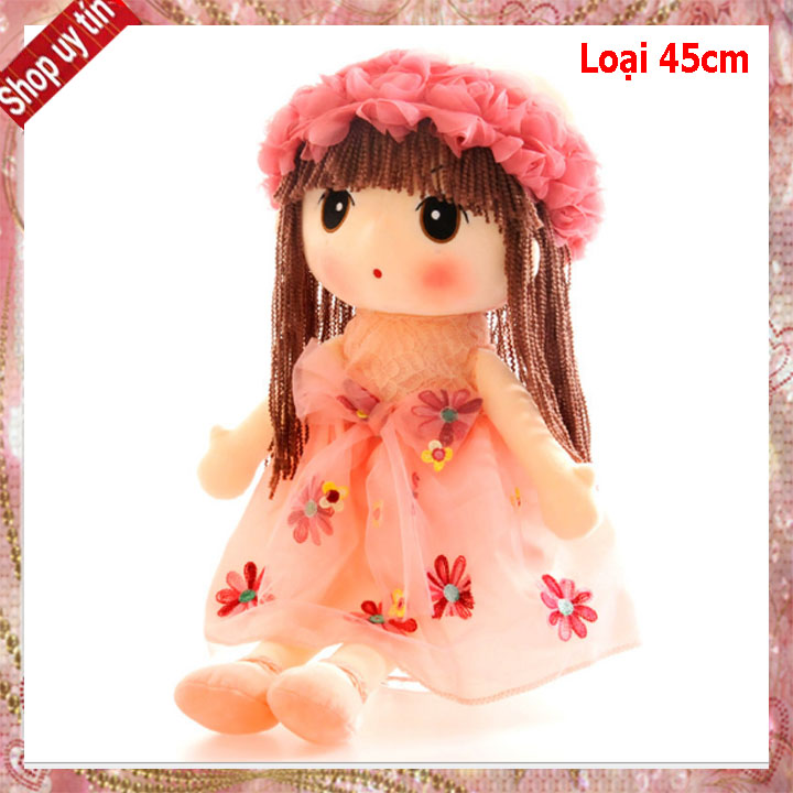 Gấu Bông Búp Bê Cô Gái 45cm Mềm Mại Cao Cấp Gấu Bông