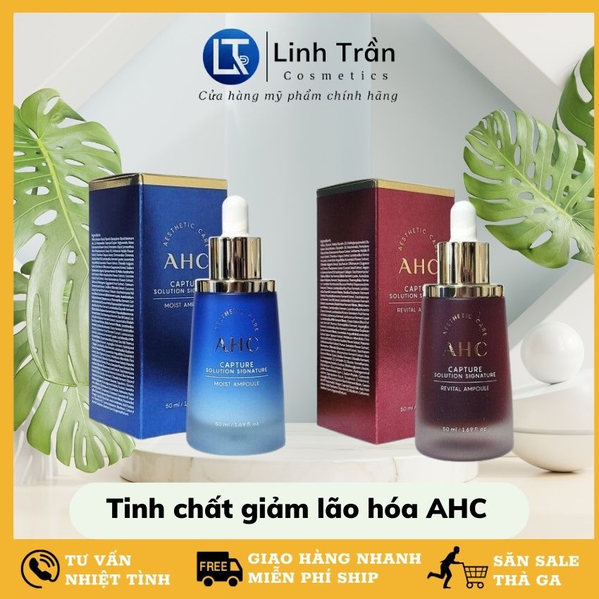 Serum dưỡng ẩm AHC, tinh chất trắng da và chống lão hóa AHC Capture Solution Signature 50ml Hàn Quốc